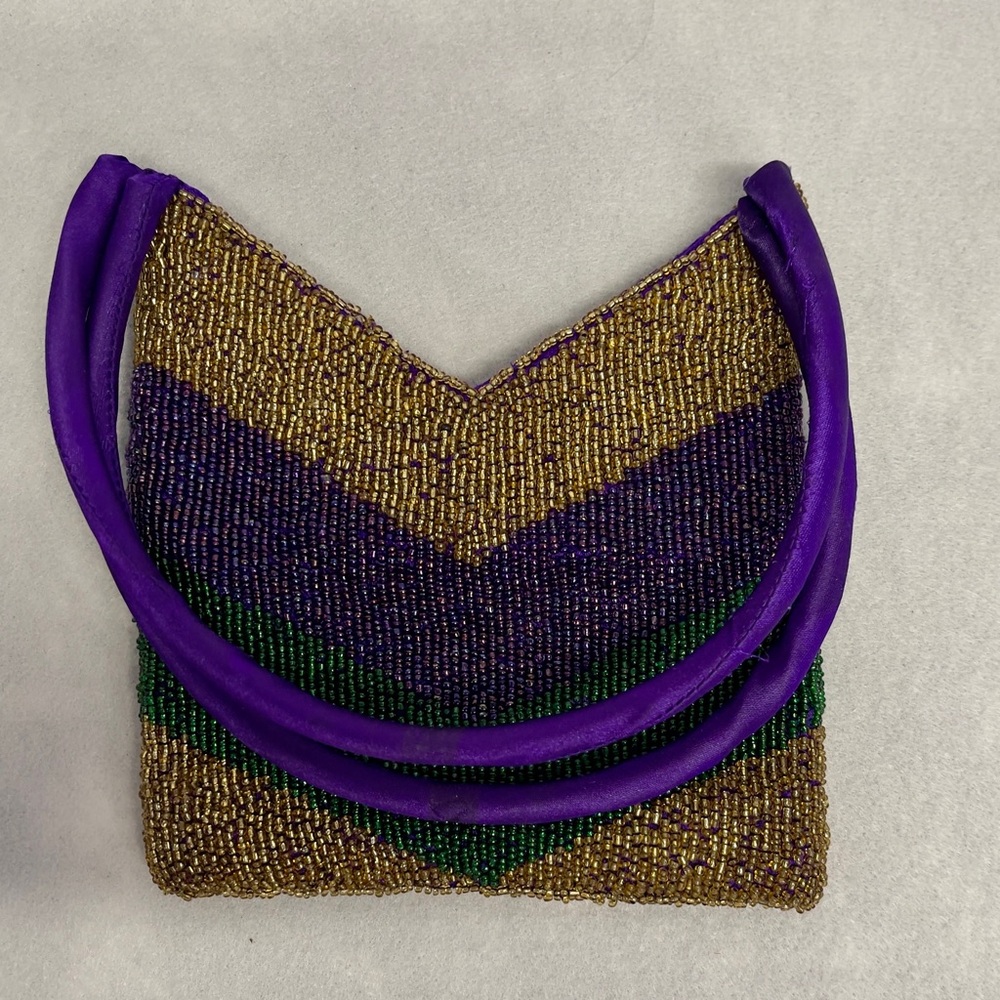 VTG Mardi Gras Beaded Purse